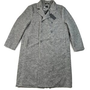 Twenty Montreal Maddux Double Breasted Overcoat Mens Large NWT‎ Gray Soft Fleece